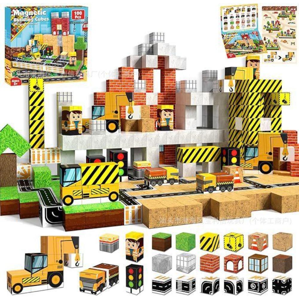 Magnetic Block Building Block Christmas Cottage Boys And Girls Full Set Of Children'S Toys