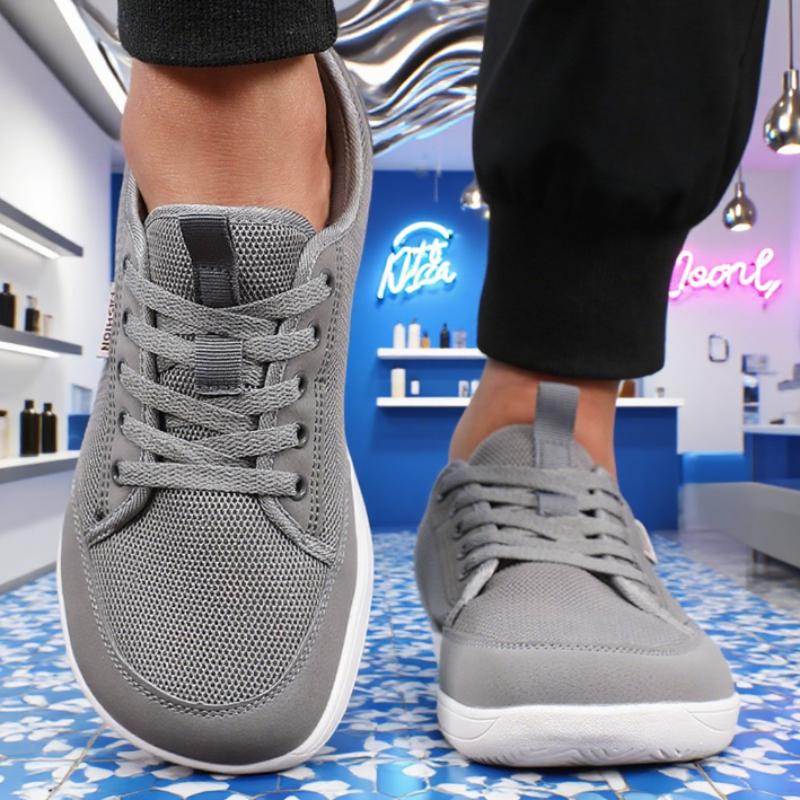 Men Wide Barefoot Shoes Unisex Trail Running Breathable Non-Slip Minimalist Walking Shoes Trendy Mesh Casual Wide Toe Sneakers