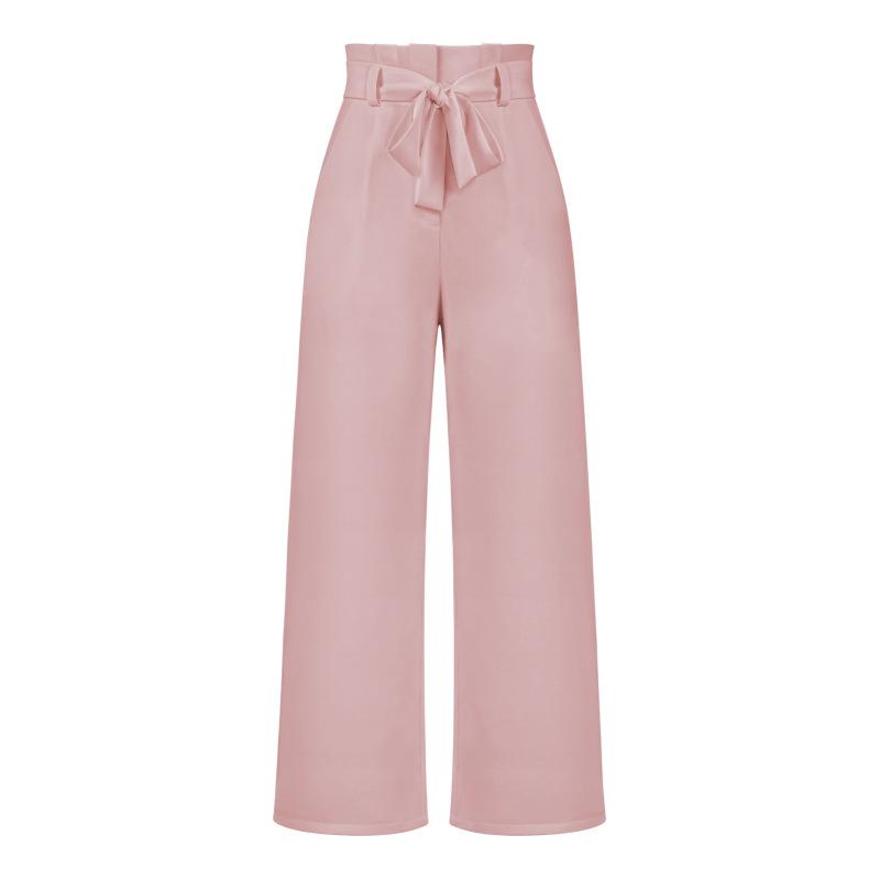Pantaloni da abito da donna estivi da ufficio Pantaloni casual versatili a gamba larga con pantaloni a cintura