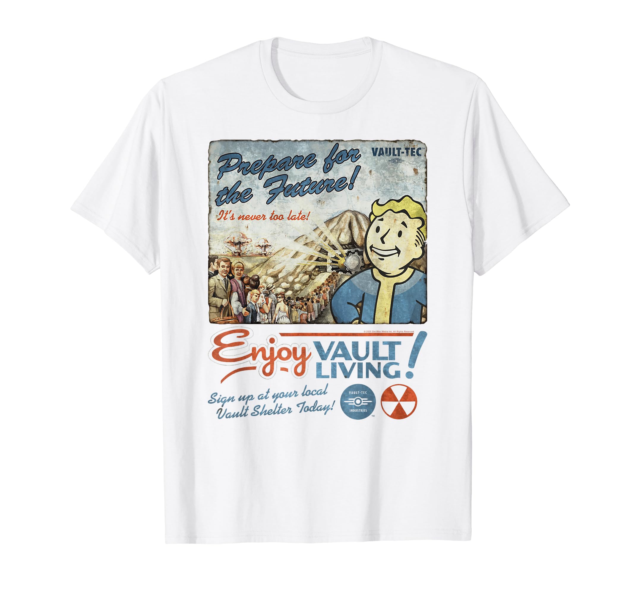 Fallout Video Game Enjoy Vault Living Vault-Tec Retro Ad T-Shirt 4180₽
