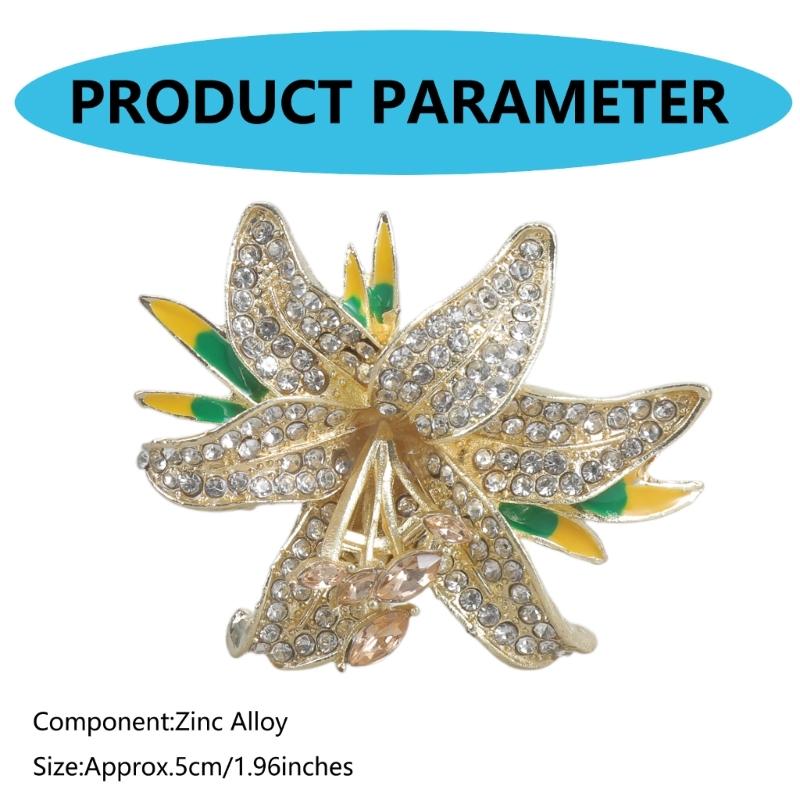 Vintage Rhinestones Lilies Brooches Artistic Lilies Brooch Charm For Women And Girls A Perfect Addition To Any Ensembles