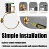 Rural Golden Metal Hallway Wall Mounted Towel Holder Hook for Towel Storage and Candle Display Organization