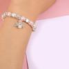Fashionable Crosses Angel Charm Bracelet In Blushes Pearls for Thoughtful Gift Giving and Personalize Adornment