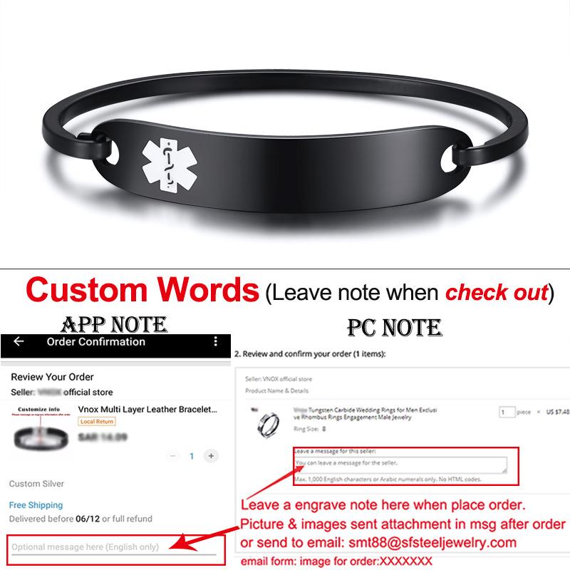 When I'm Dead Just Throw Me in The Trash Medical Alert ID Bracelets for Women Stainless Steel Elegant Personalize Cuff Bangle