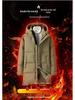 Men's Mid-Length Hooded Black Down Jacket - Thickened Winter White Duck Down Coat for Warmth