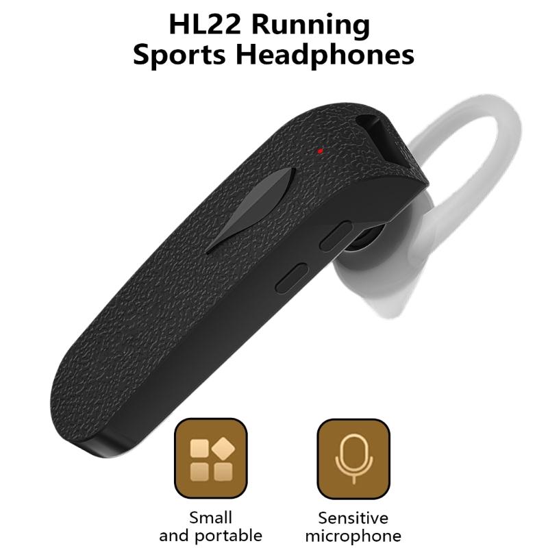 HL22 Single Ear Wireless Earbud BLE5.1 Bluetooth-compatible Headsets Ear Hook Sports Earphone for Cycling Business
