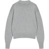 Calvin Klein Jeans Solid Letter Embroidered Loose Fit Crew Neck Sweater Women sweater Gray J224224-P41