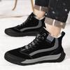 Fashion Men's Leather Shoes, Sneakers, Outdoor Hiking Shoes, Plush Thick-backed Warm Cotton Shoes In Winter39-44