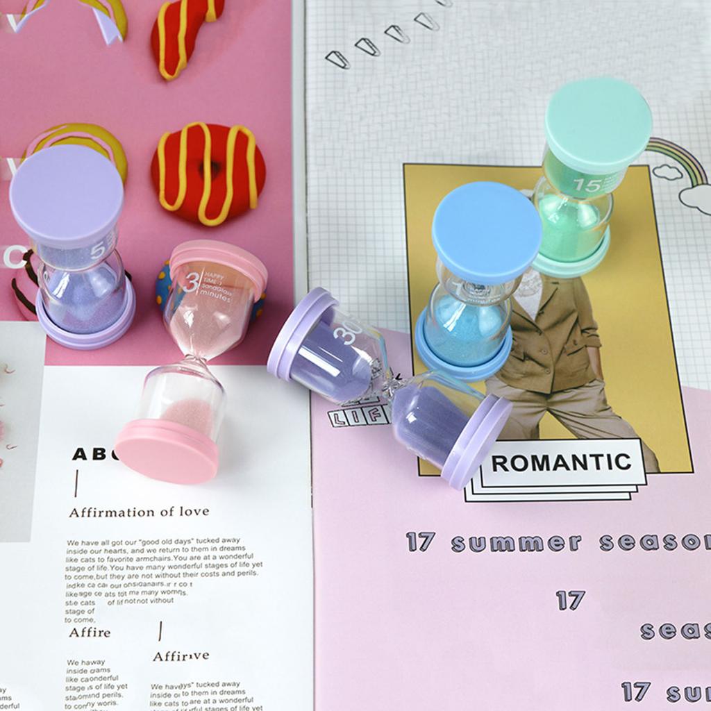 Sand Timer Hourglass Sandglass 3/5/15/30 Minutes Sand Clock Timers for Children Tooth Brushing Cooking Game School Home