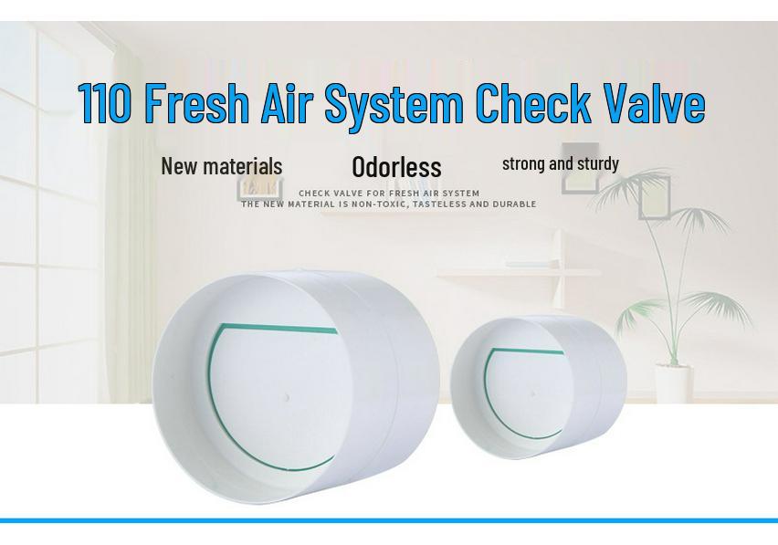 Anti-Odor Bathroom Ventilation Valve & Heater 110 PVC Pipe Backflow Preventer