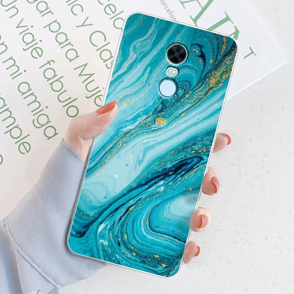For Xiaomi Redmi 5 Plus Case Redmi 5 Case Marble Transparent Case For Redmi 5 5 Plus Protective Silicone Clear Phone Bumper Bags