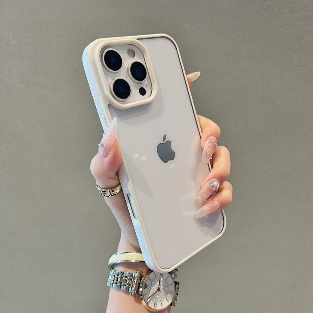 Candy Shockproof Silicone Bumper Phone Case For iPhone 16 Plus 15 14 Promax 11 12 13 Pro Max Transparent Protection Cover