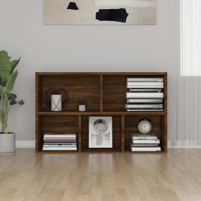 VidaXL Bibliothèque-Buffet chêne marron 50x25x80 cm bois d'ingénierie 826613
