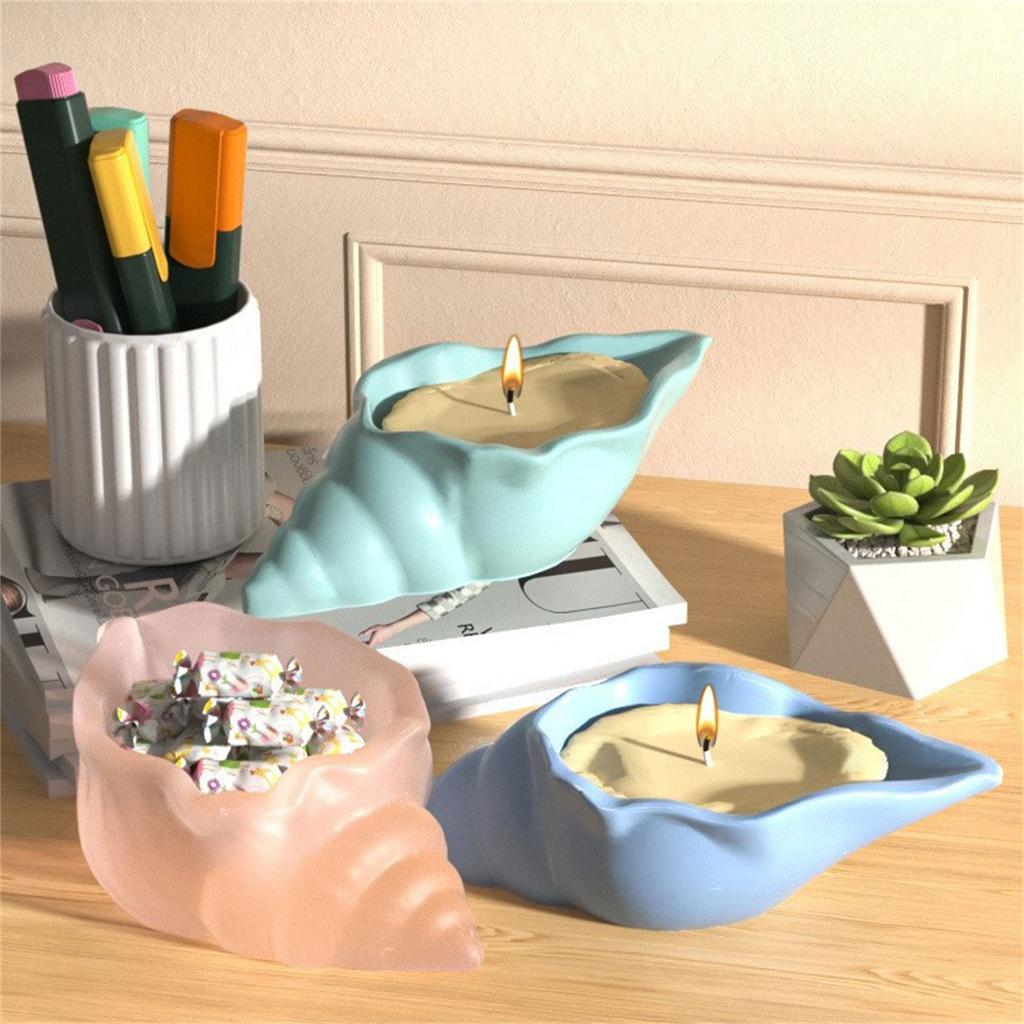 3D Candlestick Silicone Mold Candle Cup Molds Gypsum Candle Holder Mould Aromatherapys Container Decorations Moulds