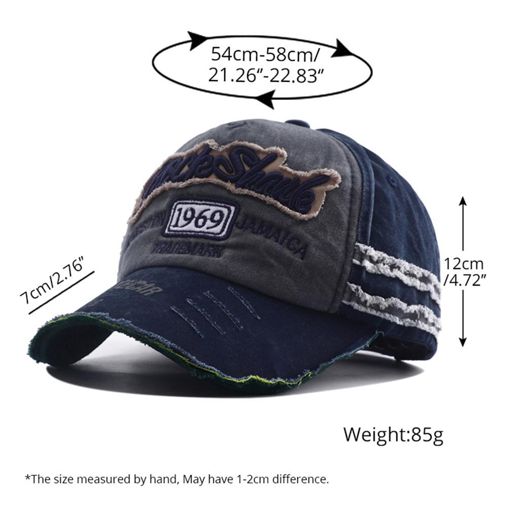 Baseball Cotton Washed Stitching Stitched Embroidered Alphabet School Old Vintage Caps Women Men Adjustable Casual Y2K Hat Hip Hop Urban Street