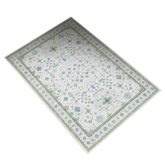 Retro Entrance Rug Ethnic Style Doormat Farmhouse Non-Slip Floor Mat Absorbent Living Room Rug for Entryway Kitchen Bathroom