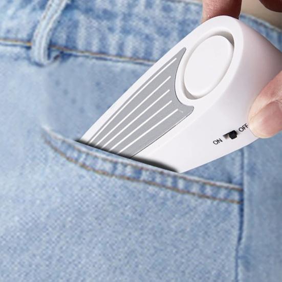 Dörrstopplarm med portabelt lås 125dB Anti-halk framdörrskydd Gummi Säkerhetsdörrkil för hemresor