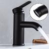 Black Basin Faucet Stainless Steel Paint Faucet Bathroom Single Handle Basin Faucets Blacked Single Hole Hot Cold Mixer Tap
