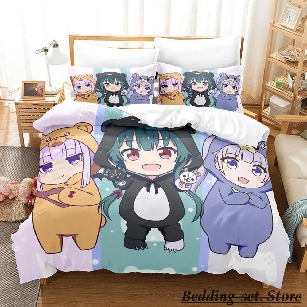 Comfortable Anime Print Bedding Set With Duvet Cover And Pillowcases Single Twin Full Queen King Sizes For Adults And Kids