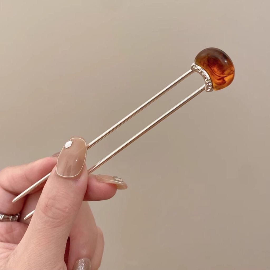 Elegant Pearl U-shaped Hairpin for Women - New Chinese Style Updo Accessory 2025