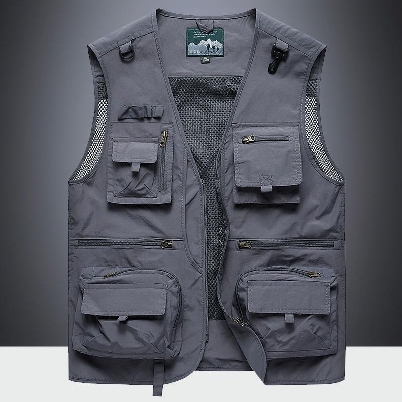 Men's Multi-Pocket Outdoor Vest for Spring and Autumn - Fishing, Photography, Tactical, Casual Retro Waistcoat