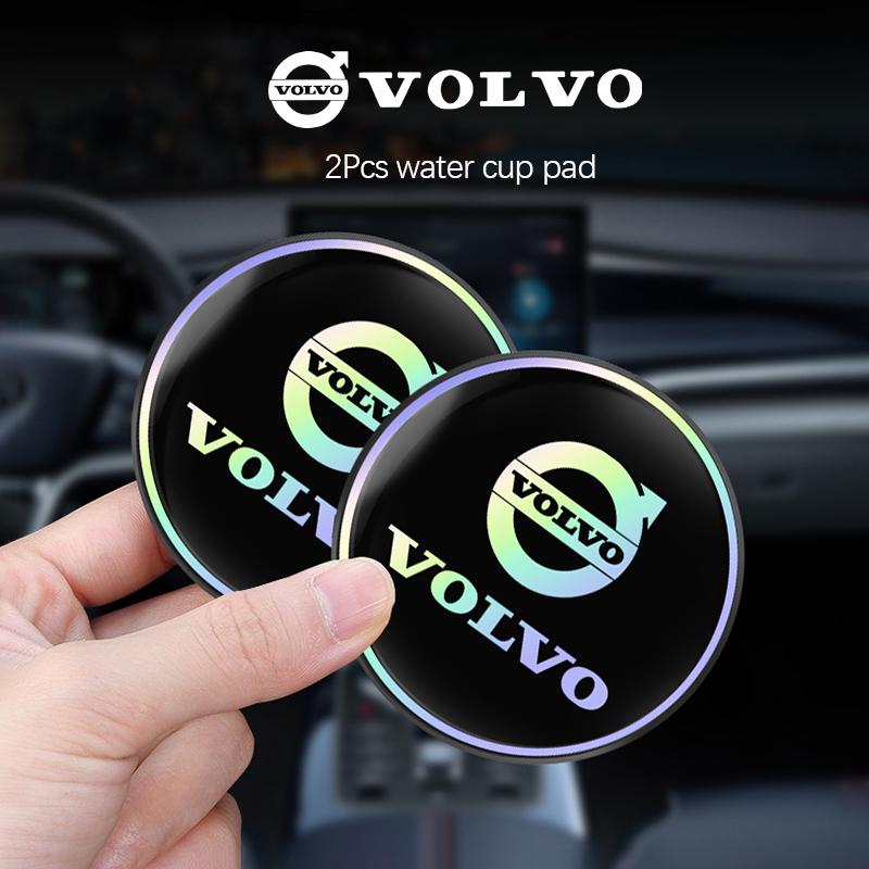 2Pcs Car Water Cup Mat Auto Interior Storage Pad Accessories For Volvo Xc60 Xc90 V40 V60 S60 V50 V90 S80 C40 XC40 V70 XC70 C30