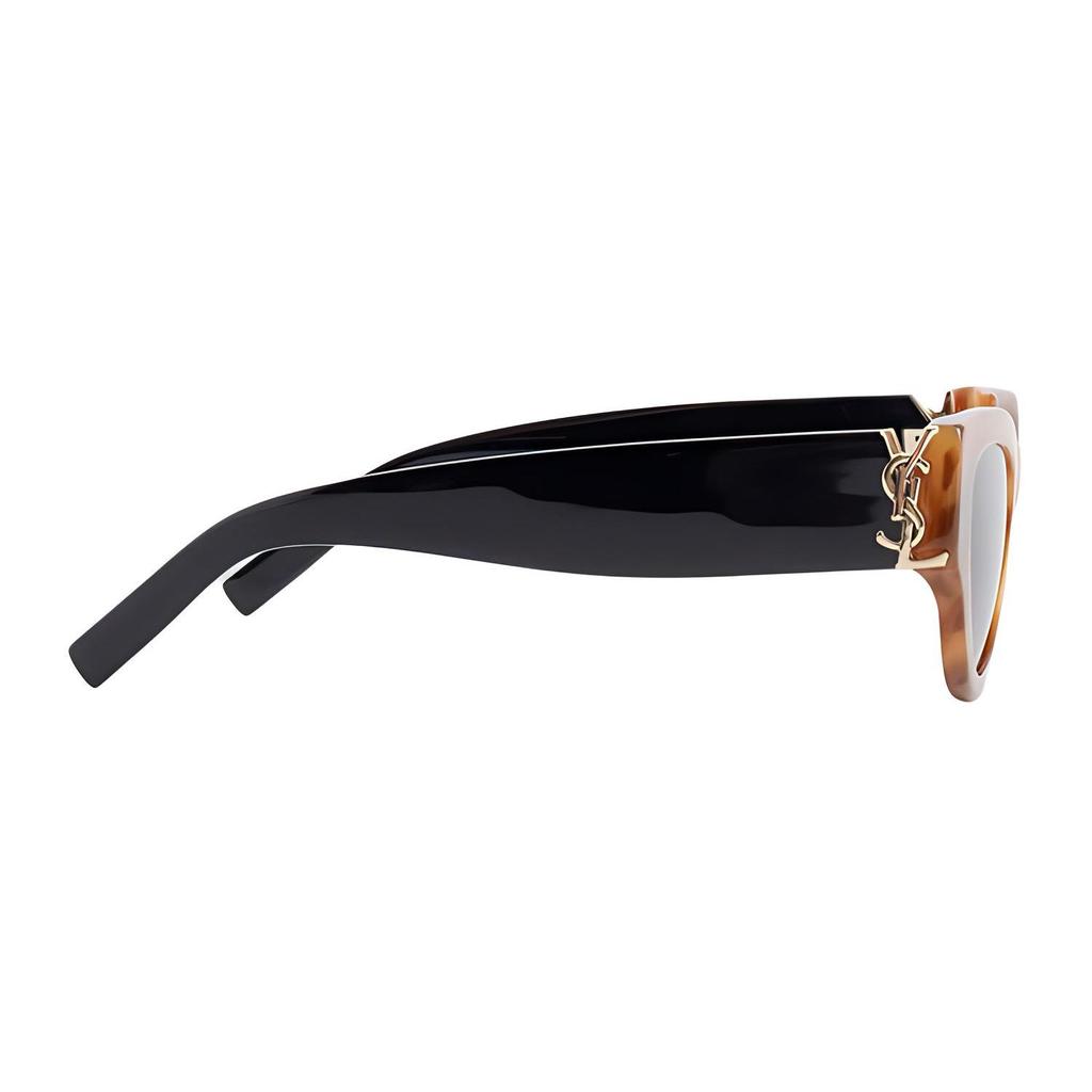 Saint Laurent Logo Design Acetate Irregular Shape Sunglasses Women Sunglasses Brown 779871Y99562348