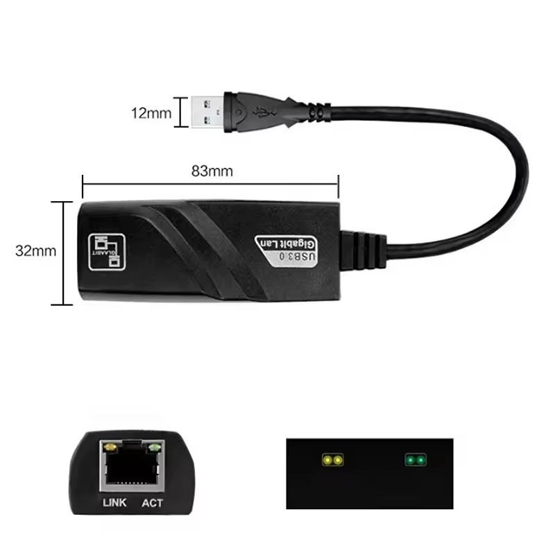 Cablu Adaptor de Rețea Ethernet USB3.0 la RJ45 Lan 1000Mbps 100Mbps RTL8153 Cabluri de Conversie Rețea pentru Macbook Laptop Win10 11
