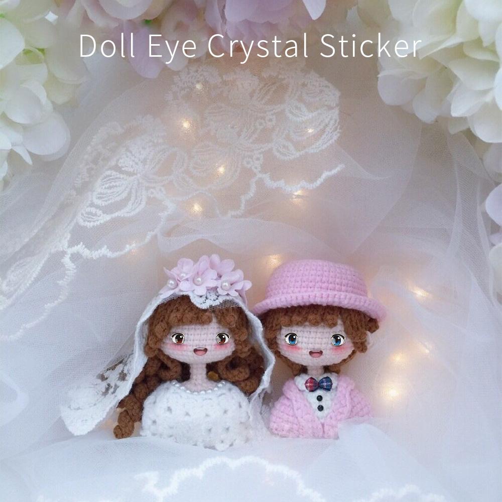 10 Pair Cartoon Crystal Eyes Stickers For Doll Eyes Accessories Anime Figurine Doll Face Organ Paster Eye Chips Paper