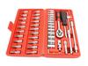 46-Piece Auto Repair Tool Set with Socket, Ratchet Wrench, and Bit Combination