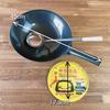 Iron Pot Set Iron Pot Lightweight Iron Wok Ladle Set 30cm, Trivet, 3-piece
