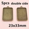3-10pcs 18x25mm 19x38mm 25x50mm Inner Size Rectangle Pendant Cabochons Blank Base Setting Tray DIY Jewelry Making Accessories
