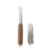 1Pcs Barber-Grade Travel Hair Mustache Comb Solid Wood & Metal Folding Beard Comb For Men Pompadour Styling Grooming Kit
