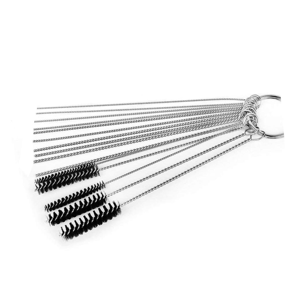 WOFASHPURET Motorcycle Carburetor Cleaning Tool Motorcycle Carburetor Cleaning Brush Carburetor Carbon Dirt Jet Remover Piercing Stainless Steel
