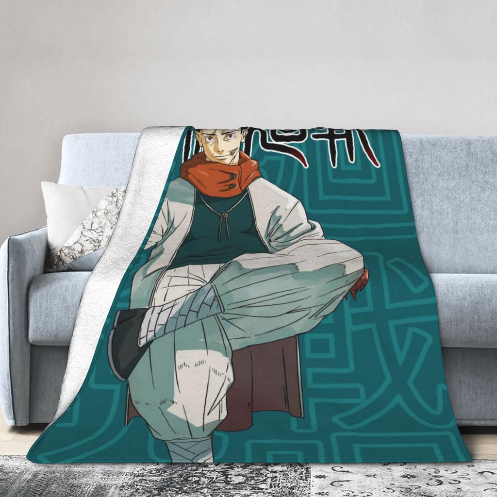 Super Soft BlanketKids Travel Gojo Satoru Jujutsu Kaisen Throw Blanket Flannel Bedspread For Couch Chair Sofa Bed Cover