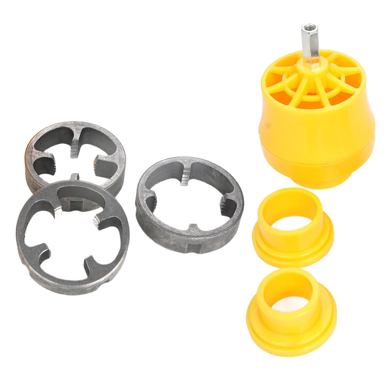 

Набор инструментов для нарезания резьбы на трубах из ПВХ, резьбонарезной станок, адаптер для электрической дрели для сантехнических труб размером 1/2 дюйма, 3/4 дюйма и 1 дюйм