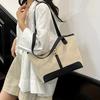 New Color-blocked Large-capacity Shoulder Bag - Casual and Versatile, Can Be Carried by Hand or Crossbody - French Tote Bag, a Commuting Essential.