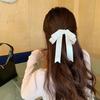 Luxury Satin Double Bow Hair Clip for Women - Ballet Style Half-Up Hair Accessory