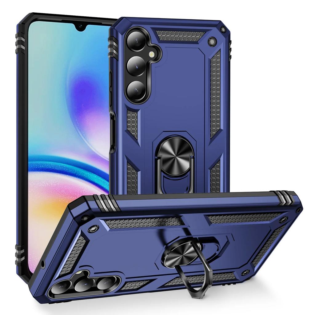 Armor Shockproof Ring Stand Holder Magnetic Case For Samsung Galaxy A02S A04E A02 A03 CORE A03S A05 A05S A81 A91 A35 A55 Covers