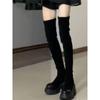 Muffin Bottom Over Knee Boots Women's Height Increasing Boots Thick Bottom Suede Elastic Boots Super Tall Knight Boots ins Tide