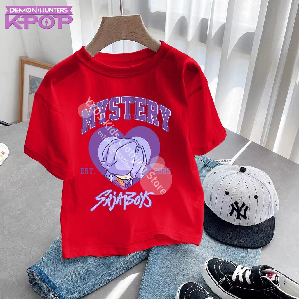KPop Lovci démonů Saja Chlapci Dětské oblečení Léto Kreslené Derpy Tygří oblečení Móda Chlapecké tričko Bavlna Dětská trička