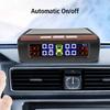 Car Tyre Pressure Monitor With 4 External Sensors T12 Car Tire Pressure Monitoring System 0-3.5Bar Solar USB TPMS