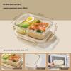Ciotola Bento in Vetro per Microonde - Resistente alle Alte Temperature, Grande Capacità, Pranzo Ermetico