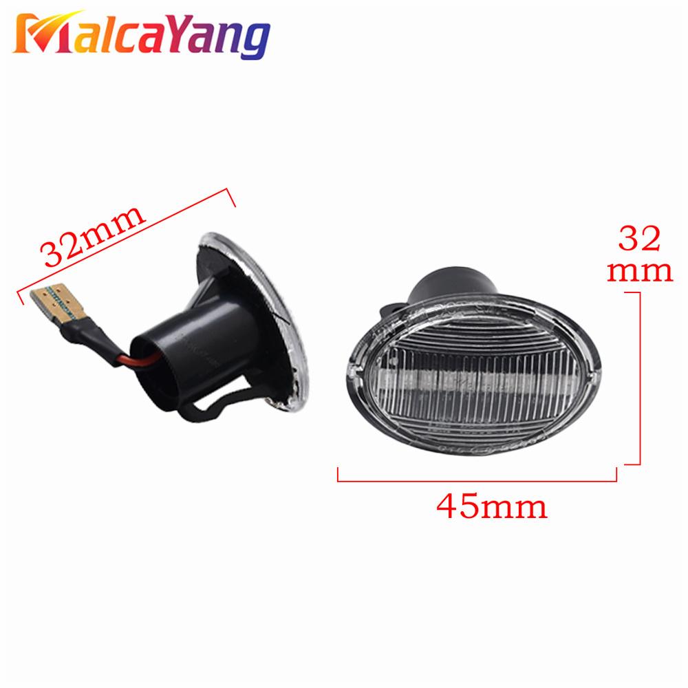 2pcs Dynamic Amber LED Flashing Turn Signal Light For FIAT 500 500C 500L Side Marker Fender Light Lamp For Abarth 500 595 695