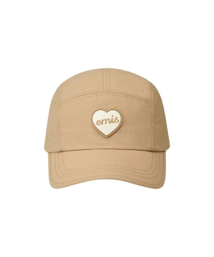 Imiseu Heart Rubber Patch Camp Cap-Beige