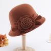 Retro Top Hat Women's Fashion British Woolen Hat Women's Autumn and Winter Felt Hat