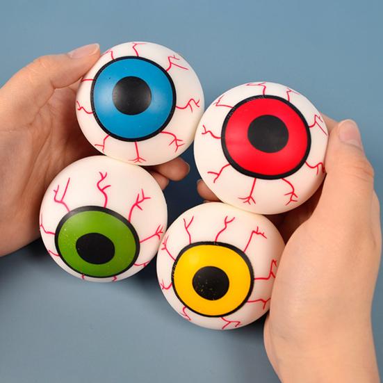 Halloween Augapfel Quetschspielzeug Realistischer TPR Stressabbau Ball Knebel Scherz Fidget für Kinder Erwachsene Tragbares Dekompressions-Gadget für Angst Partygeschenke