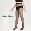 Plus Size 0D Black Sheer Pantyhose Women Tear-Resistant Ultra Thin Summer Tights Seamless High Elastic T Crotch Sexy Stockings