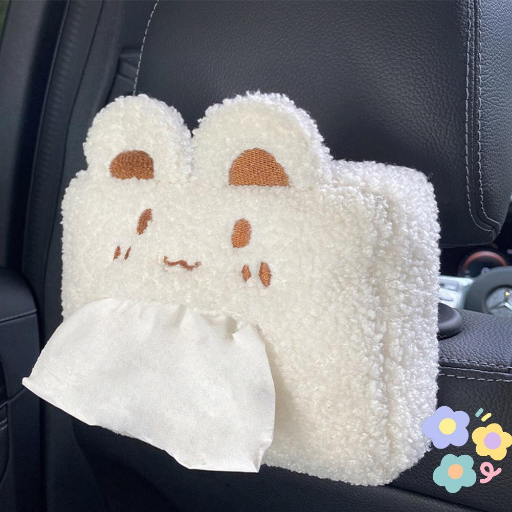 1pc Cute Cartoon Car Tissue Box Plush Napkin Holder Home Auto Paper Animal Universal Decoration Bracket Accessories Case Ro X4I5