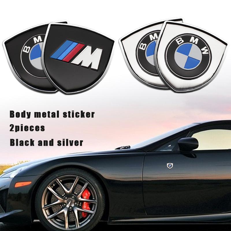 umbrx8 1/2PCS Car Shield Body Trunk Stickers 3D Metal Emblem Decal Auto Accessories For BMW Performance F20 F10 F30 F40 E92 E91 G20 G30